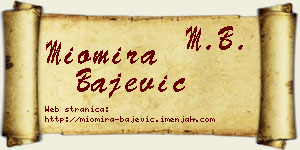 Miomira Bajević vizit kartica